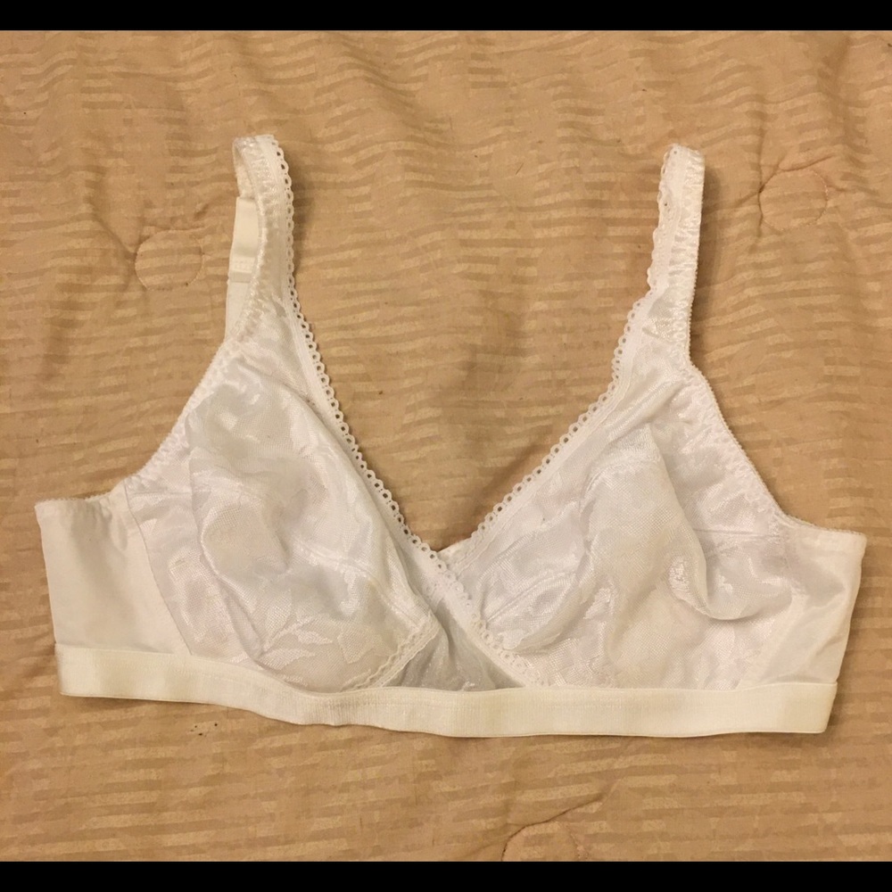 Vtg Cross your heart white bra 4698 size 40C